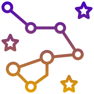 constelación iridiscente