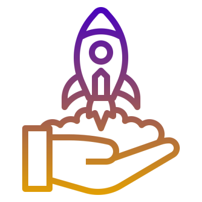 nave en manos despegando